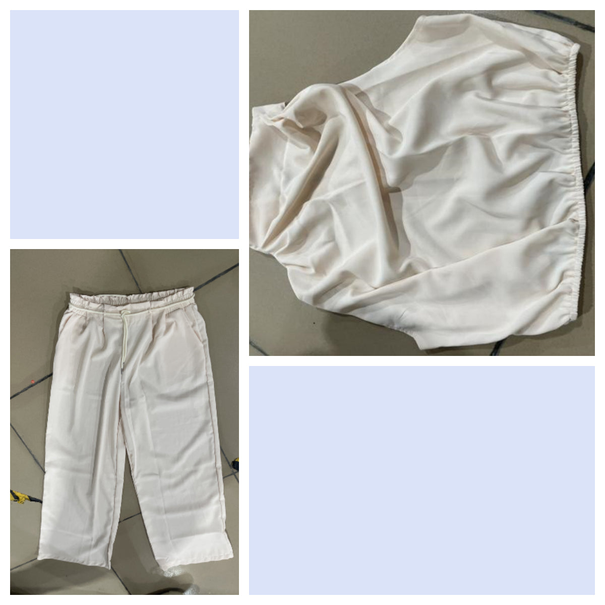 Summer Suits Casual Sleeveless Midriff-baring Top And Wide Leg Pants 2pcs Set Womens Clothing-AURA REGALIA 