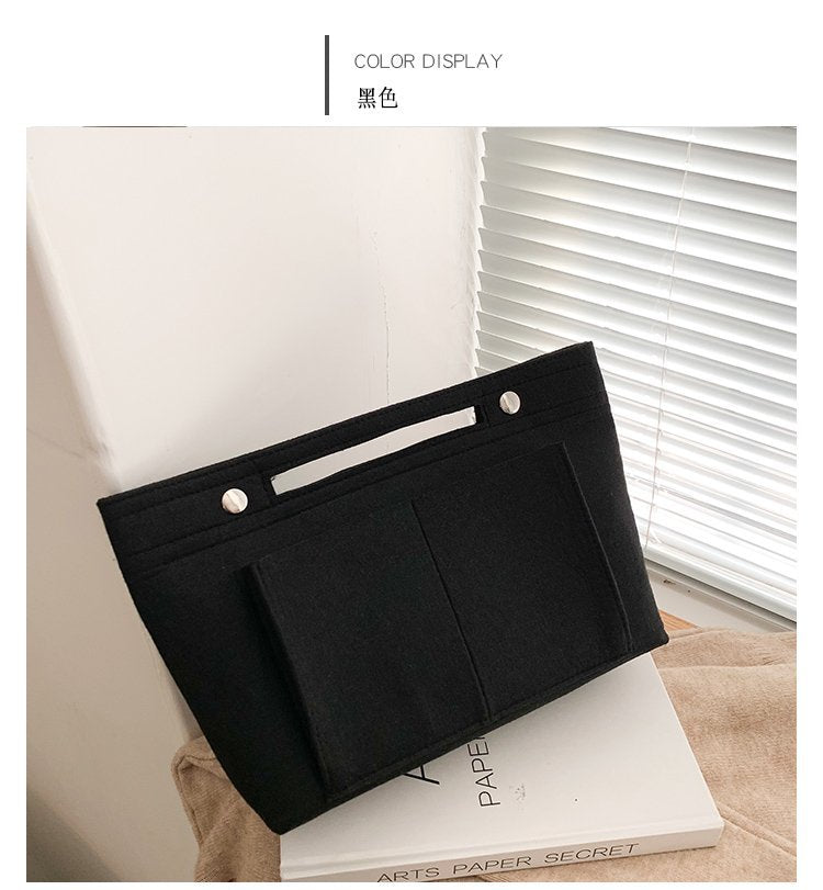 Large Capacity Hand Held Felt Women's Bag Hand Bag Lazy Cosmetic Bag Travel Storage Bag Girl Large Bag-AURA REGALIA 