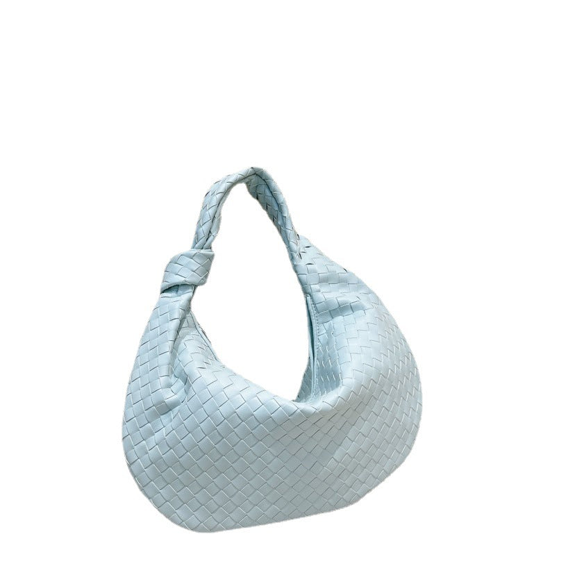 Fashionable and Versatile New Korean Net Red Macaron Woven Tote Bag Handheld One Shoulder Underarm Bag Crossbody Bags for Women