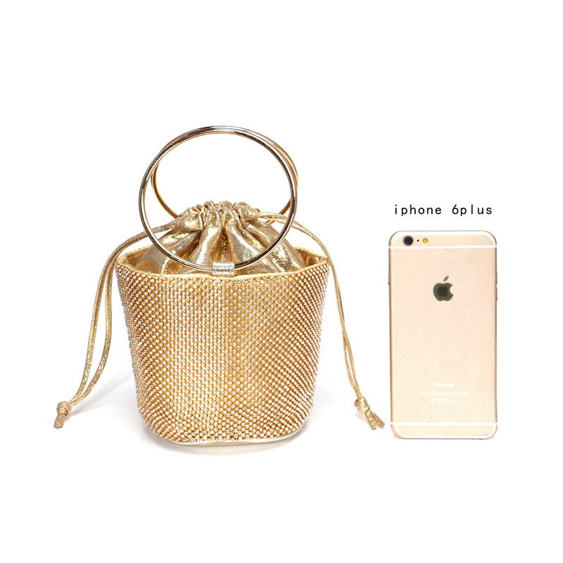 Diamond-Studded Evening Bag Luxury Banquet Bag Hand Clutch Bag Dress Evening Bag-AURA REGALIA 