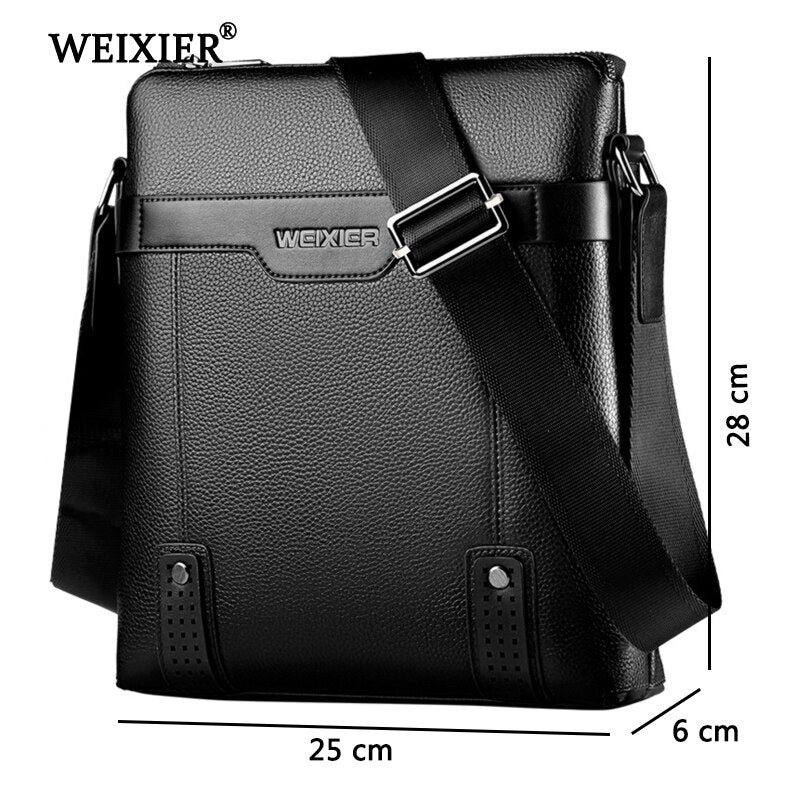 WEIXIER New Fashion PU Leather Men Messenger Bags Casual Men's Small Shoulder Bag Crossbody Business Men's Handbag Small-AURA REGALIA 