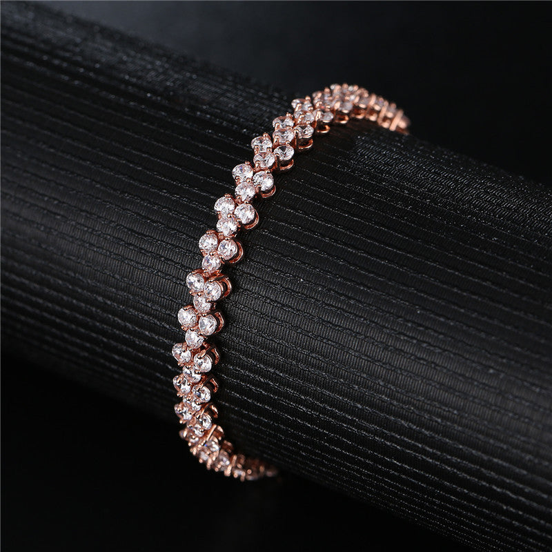 Roman Bracelet Fashion Copper Inlaid AAA Zircon Bracelet Factory Direct Sales Ladies Bracelet Gem Bracelet For Gift