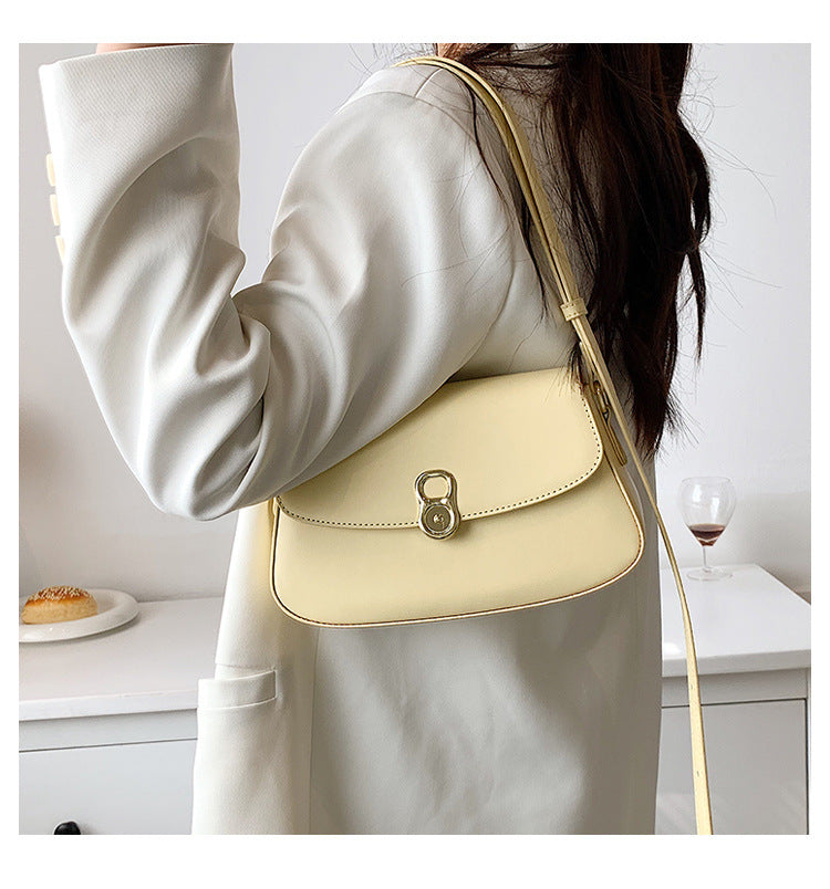 Fashion New Small Fresh Women's Bag Simple Texture Shoulder Bag Armpit Bag Lady Messenger Bag-AURA REGALIA 