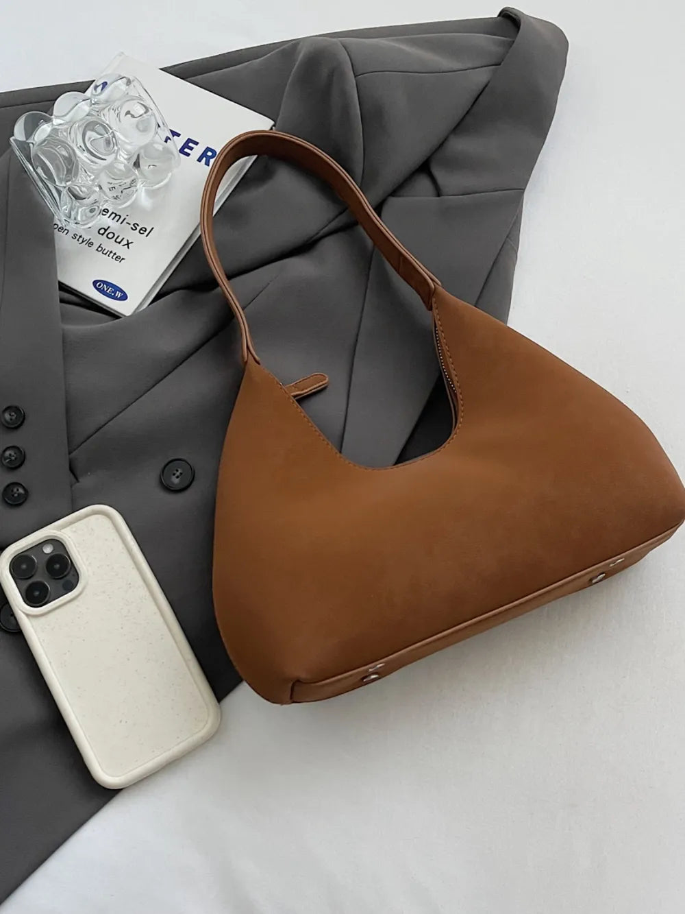 Shoulder Bag with Zip-AURA REGALIA 