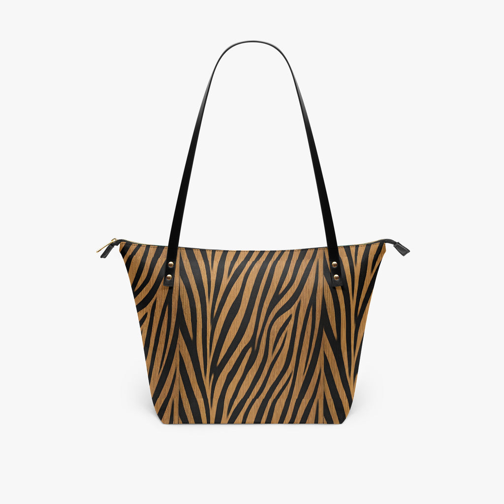 Aura Regalia | Animal Print Roomy PU Tote Bag-AURA REGALIA 