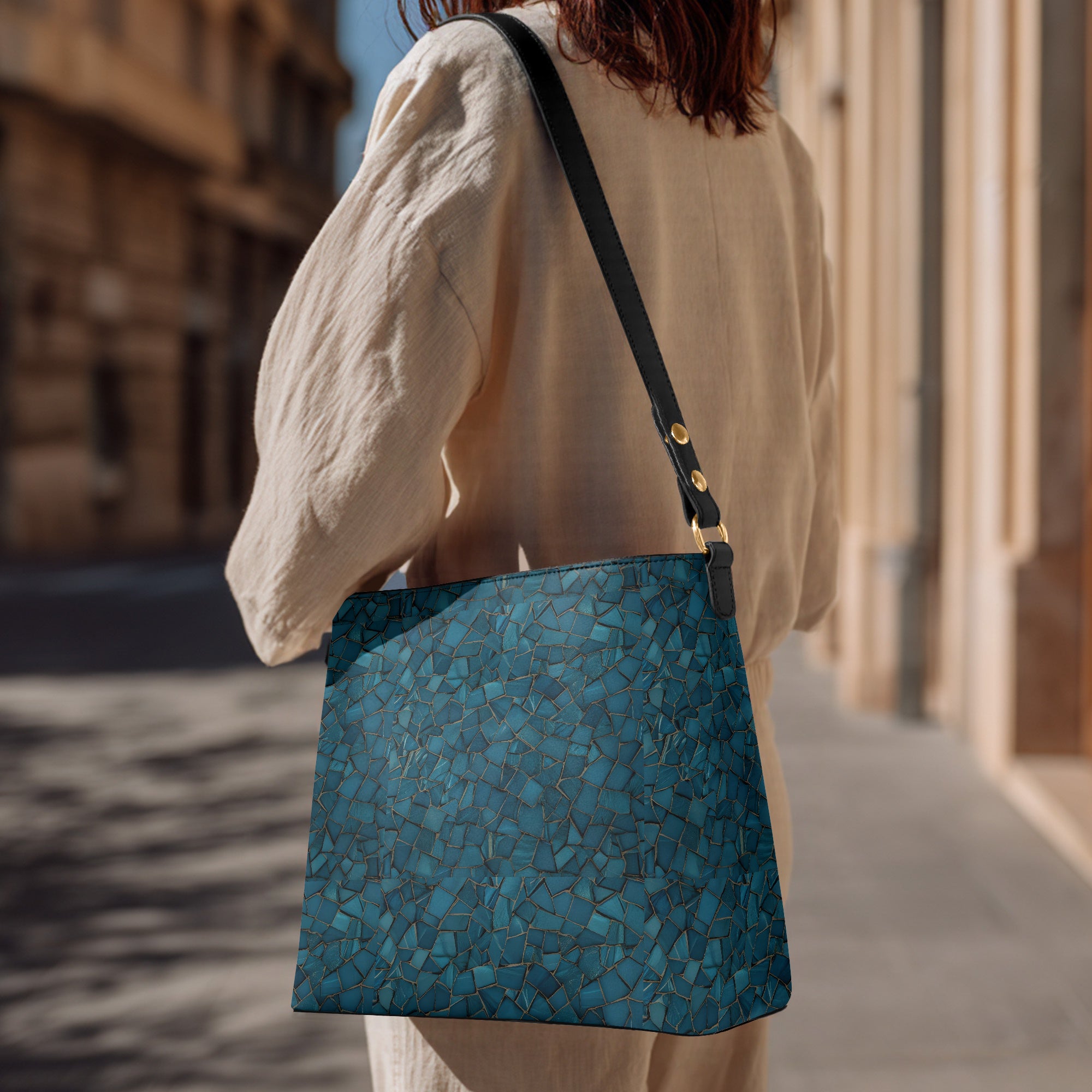 Stained Glass image Bucket Bag | Aura Regalia-AURA REGALIA 