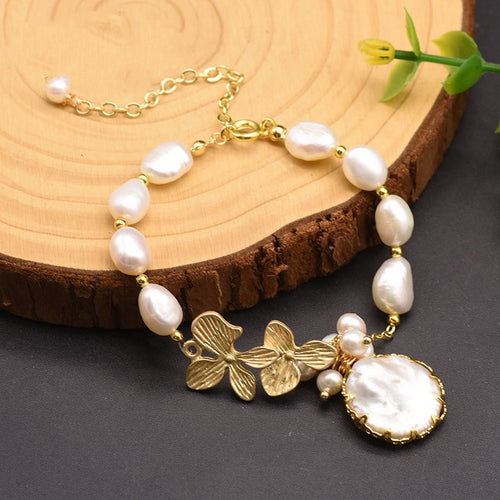 Baroque freshwater pearl bracelet-AURA REGALIA 