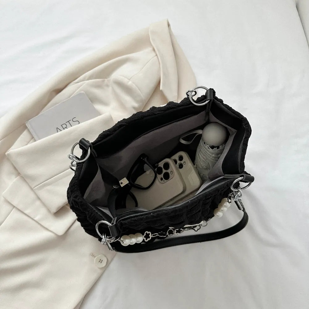 Bubble Textured Tote Bag-AURA REGALIA 
