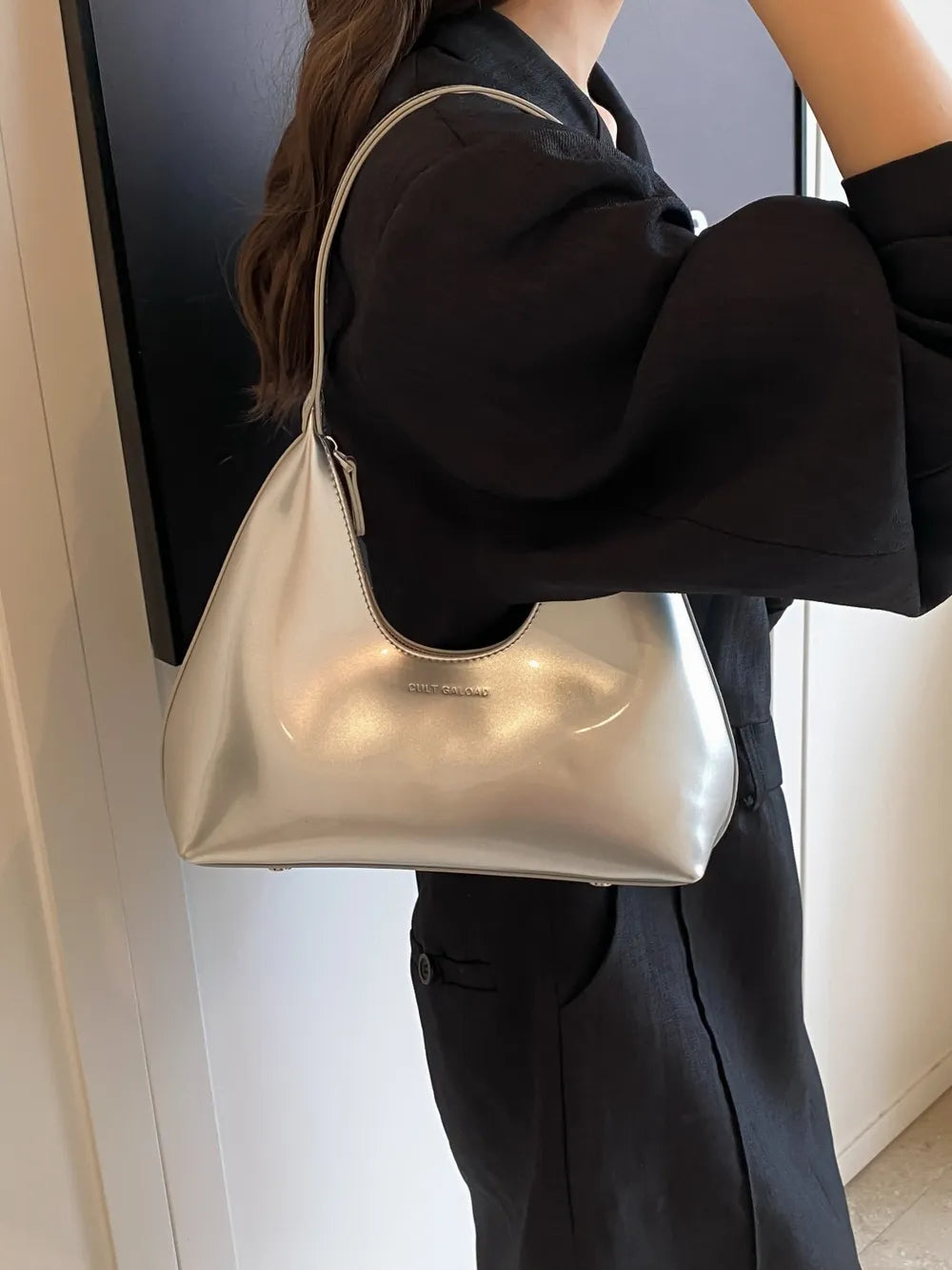 Moon Shape Shoulder Bag-AURA REGALIA 