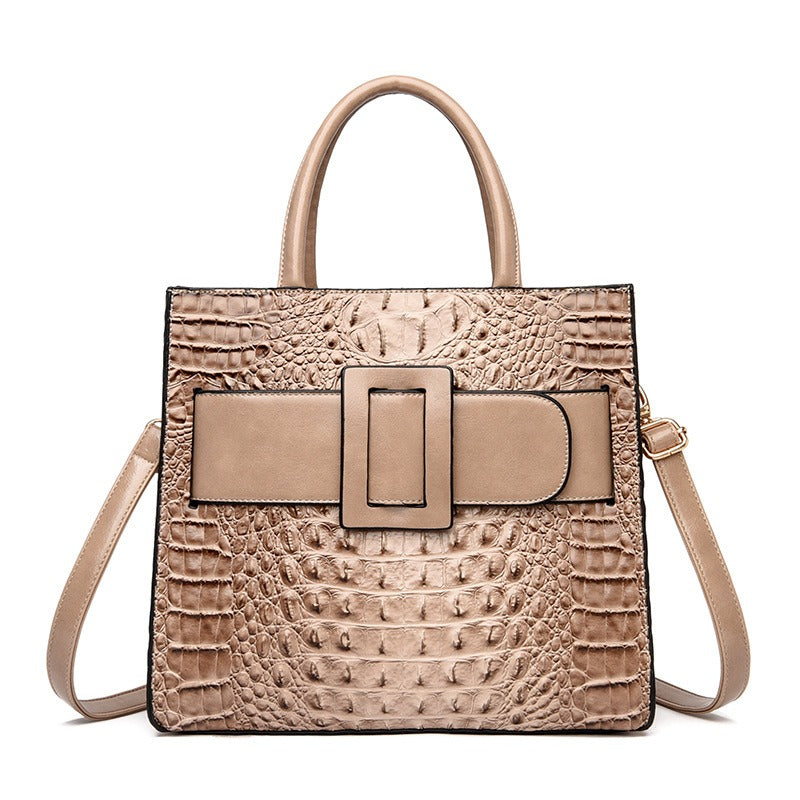 PU Women's Bag Crocodile Vintage Handbag New High end Women's Bag Single Shoulder Crossbody Tote Bag