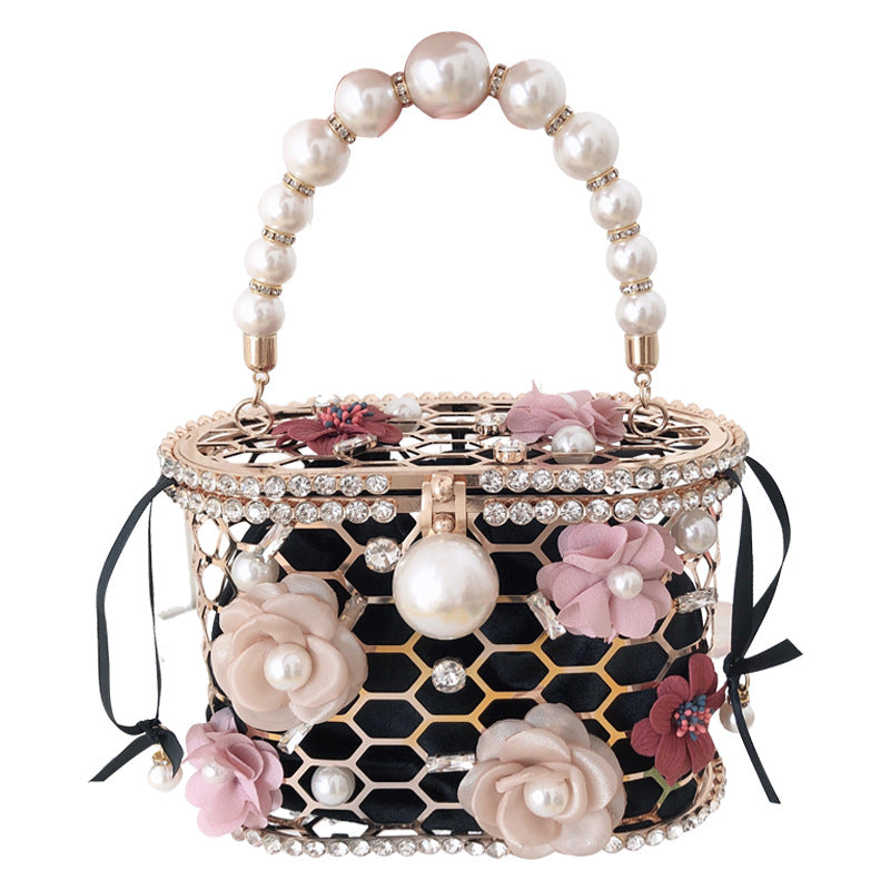 Pearl flower handbag-AURA REGALIA 