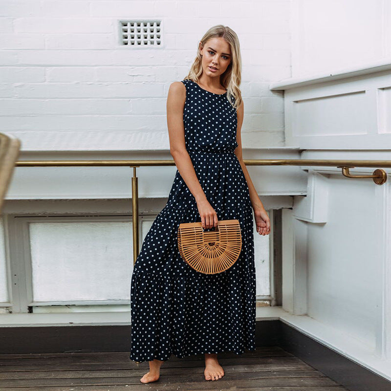 Explosion polka dot button jumpsuit-AURA REGALIA 