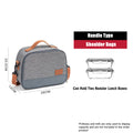 Lunch Box Bag Aluminum Foil Office Worker Thermal Insulation Fashion Student Lunch Bag With Canvas Tote Bag Round Thickened