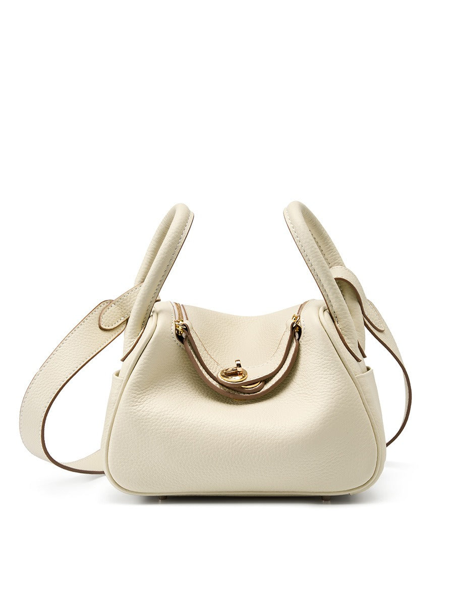 Mini genuine leather shoulder crossbody bag pillow bag versatile lindy small bag doctor bag trendy-AURA REGALIA 