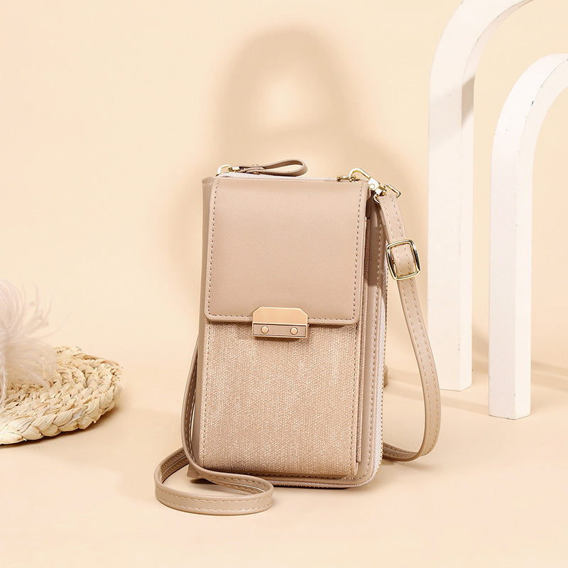 New Women's Bag Fashion Simple Shoulder Bag Messenger Bag Korean Lock Small Square Bag-AURA REGALIA 