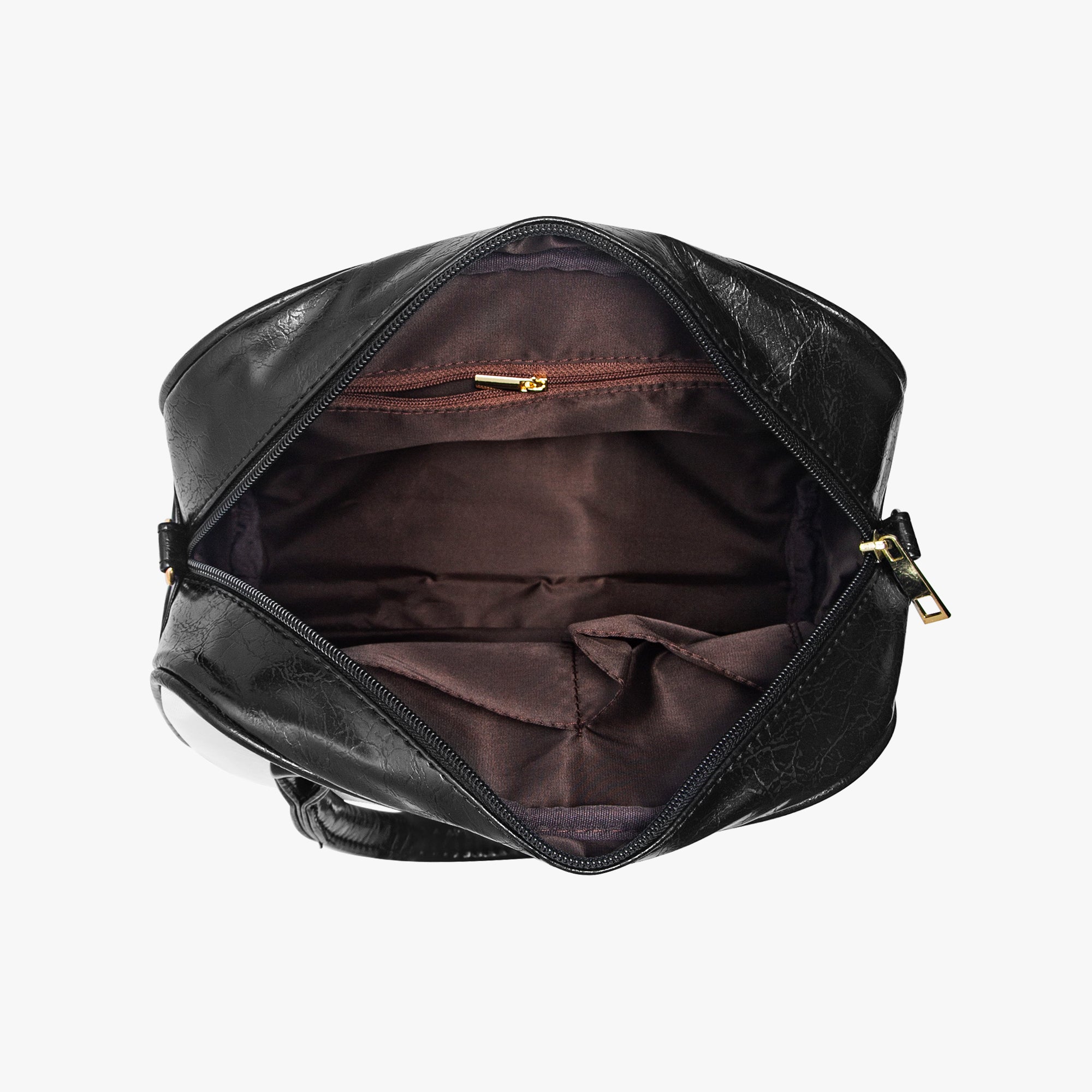 Silver Diamond Shape Casual Leather Saddle Bag | Aura Regalia-AURA REGALIA 