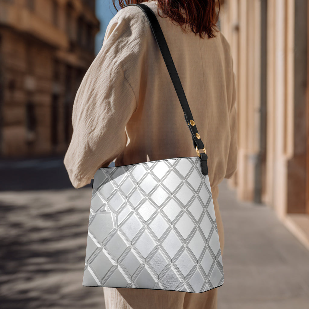 Silver Charm Bucket Bag | Aura Regalia-AURA REGALIA 