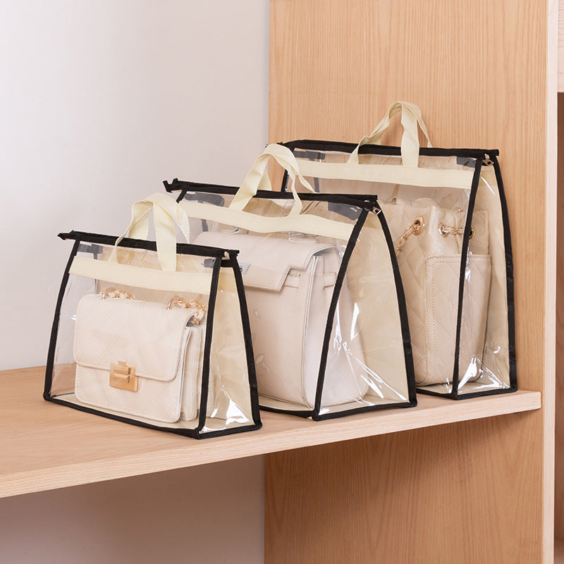 Breathable Moisture-Proof Bag Dust Bag Wardrobe Sealed Leather Bag Protection Finishing Storage Bag Transparent Hanging Bag Storage Artifact-AURA REGALIA 