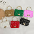 Children's Bag Pearl Tote Bag Princess Bag Mini Pearl Tote Bag Cute Girl Bag Ribbed Bag-AURA REGALIA 