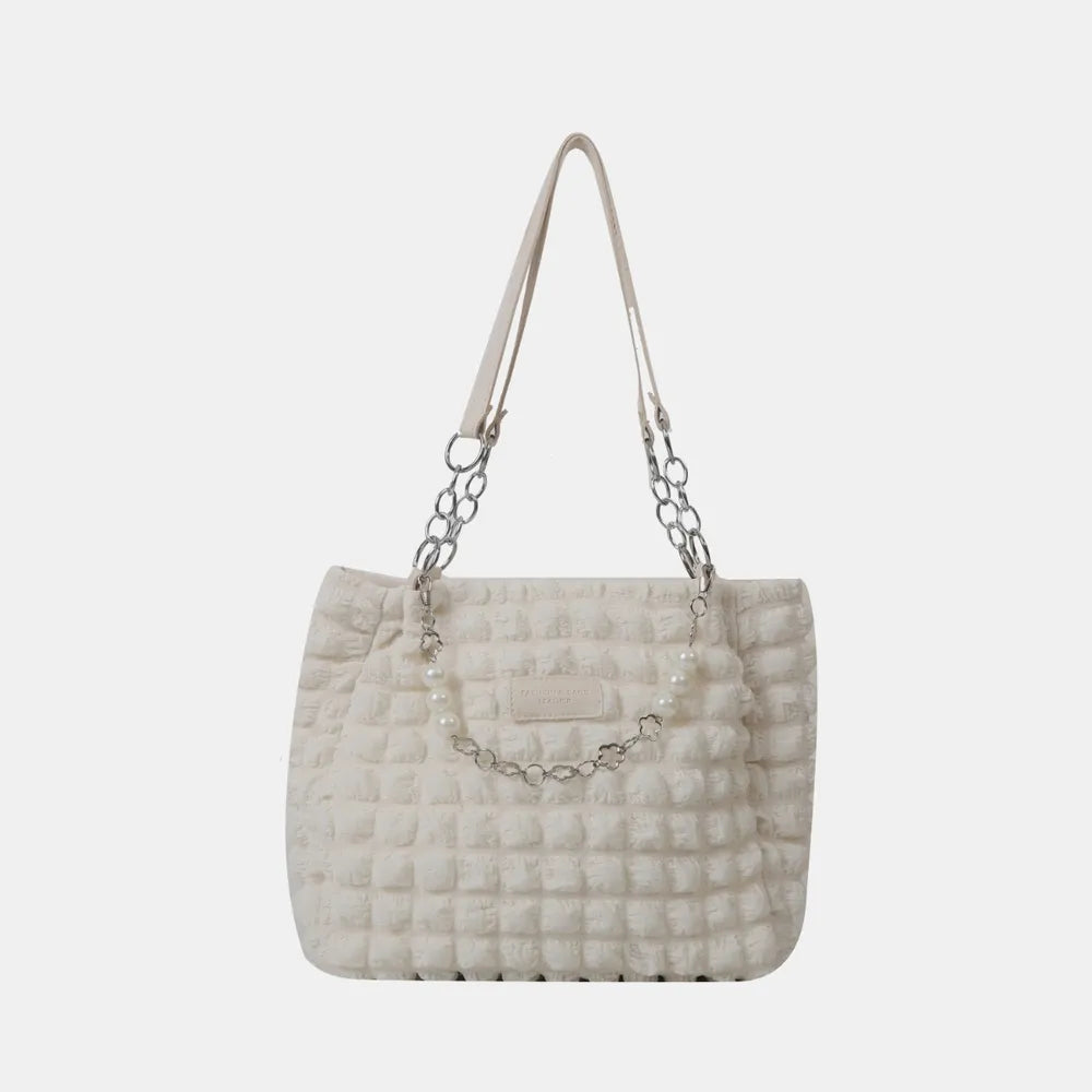 Bubble Textured Tote Bag-AURA REGALIA 