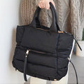 New Winter Space Cotton Handbag Women Casual Totes Bag Down Feather Padded Lady Shoulder Bag Sac A Mian Crossbody Bag-AURA REGALIA 