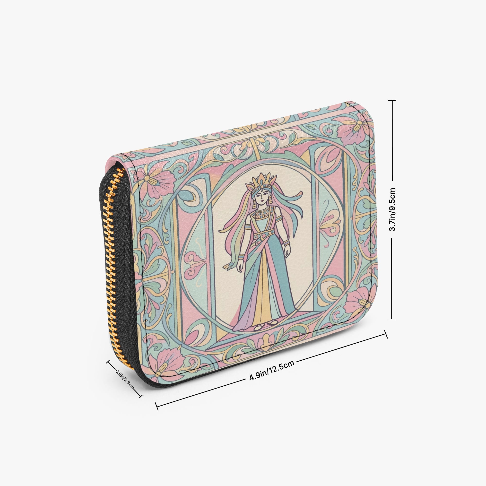 Queen Berenice Bifold Zipper Wallet | Aura Regalia-AURA REGALIA 
