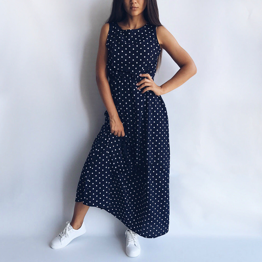 Explosion polka dot button jumpsuit-AURA REGALIA 