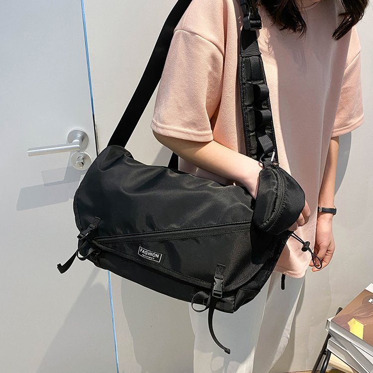 Hong Kong Style Big Bag Women's Bag New Autumn And Winter Bag Simple Student Large Capacity Couple One Shoulder Messenger Tote Bag