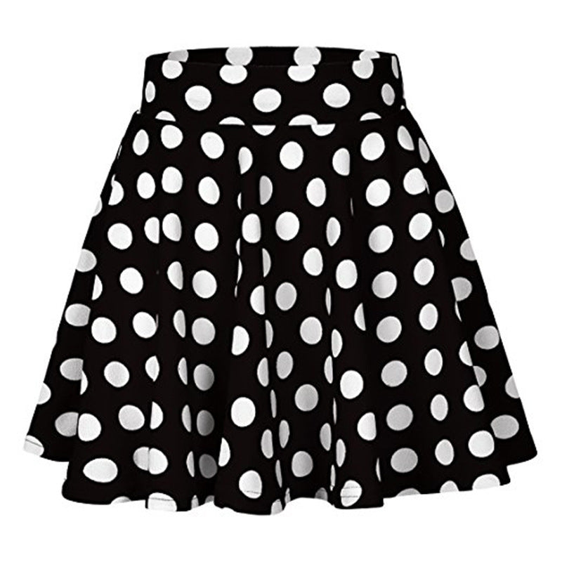 Summer Polka Dot Mini Skirt-AURA REGALIA 
