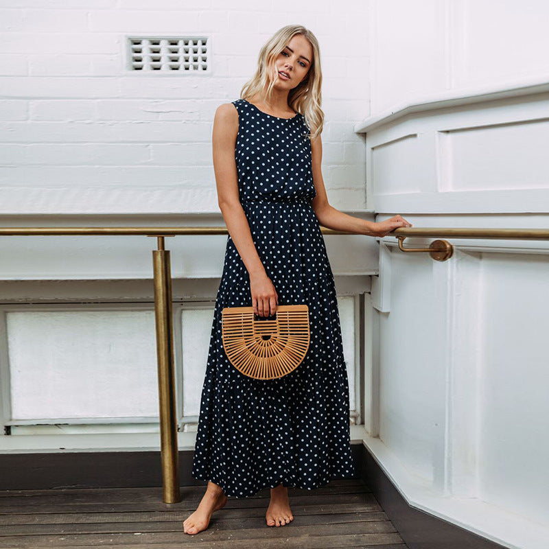Explosion polka dot button jumpsuit-AURA REGALIA 