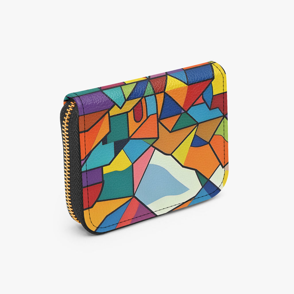 The Library Bifold Zipper Wallet | Aura Regalia-AURA REGALIA 