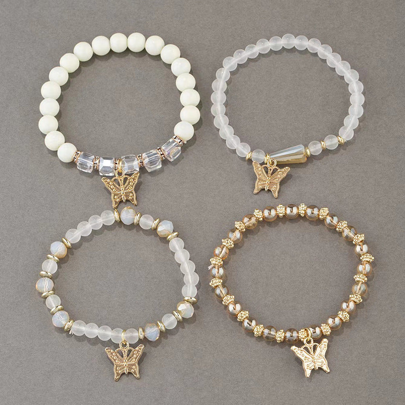 Design Sense Niche Twin Elastic Bohemian Butterfly Bracelet For Women-AURA REGALIA 