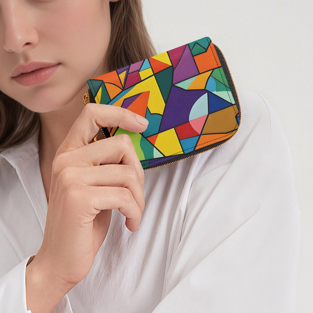 The Library Bifold Zipper Wallet | Aura Regalia-AURA REGALIA 