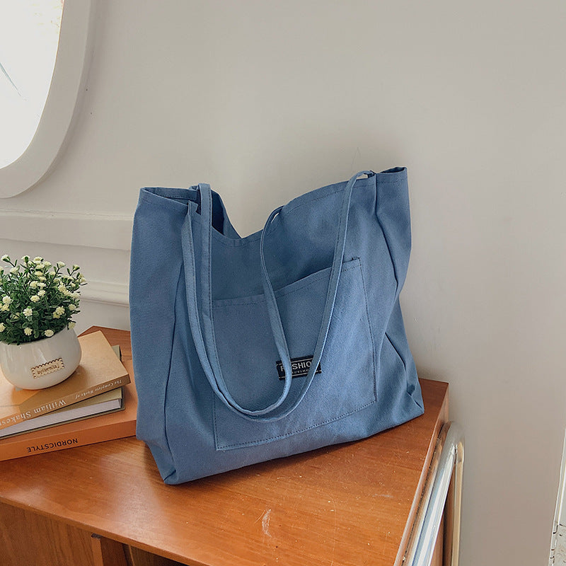 Casual Canvas Bag Women's New Trendy Fashion Tote Bag Wild Ins Large Capacity Shopping Bag