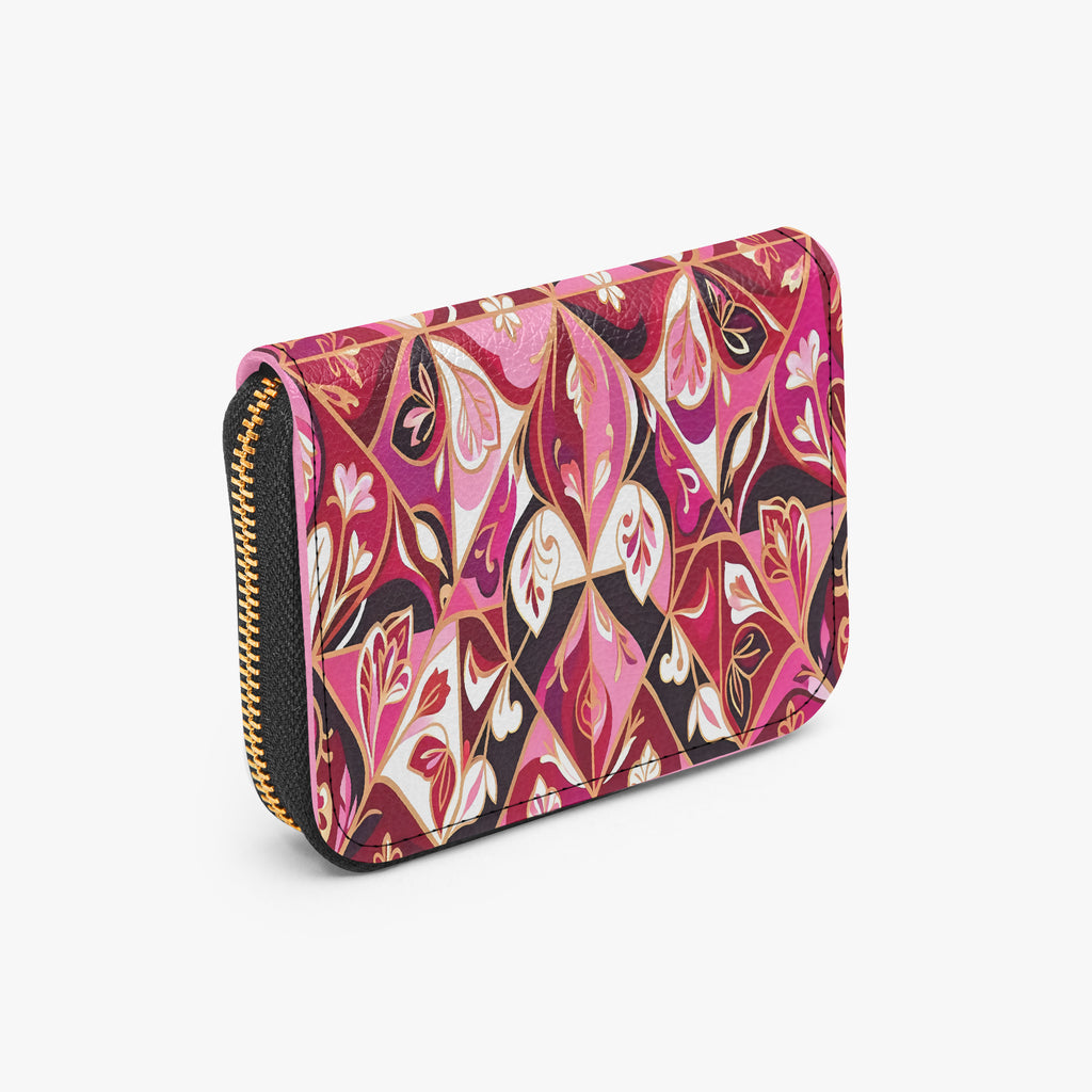 Queen of Hearts Bifold Zipper Wallet | Aura Regalia-AURA REGALIA 