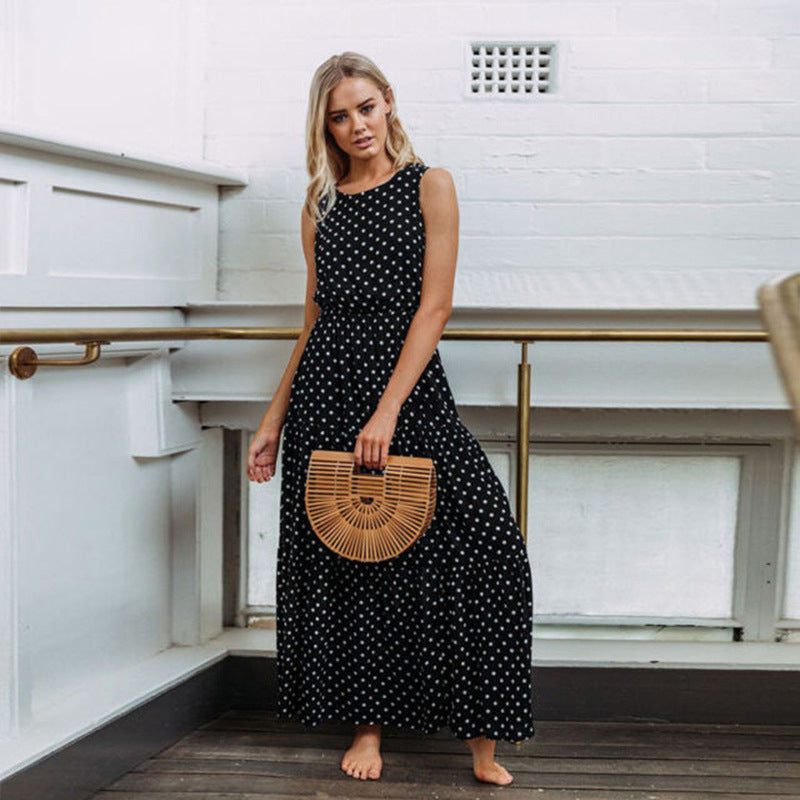 Explosion polka dot button jumpsuit-AURA REGALIA 