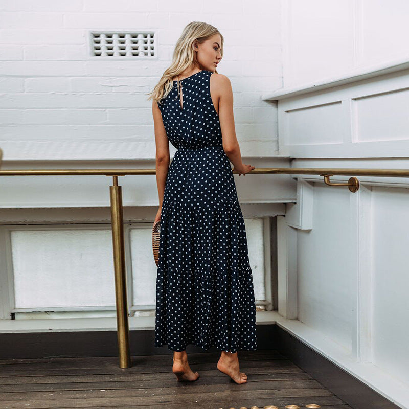 Explosion polka dot button jumpsuit-AURA REGALIA 