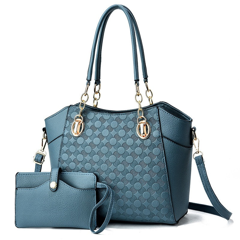 Mother-in-Child Bag Autumn and Winter PU Leather Large Capacity Tote Bag Women's Chain Shoulder Bag-AURA REGALIA 