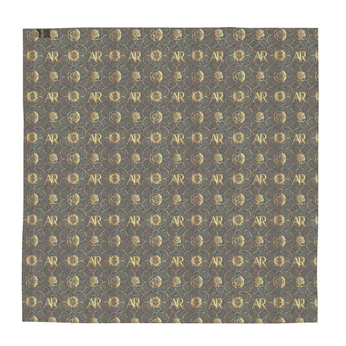 Aura Regalia: The Midnight Gold Silk Signature Scarf-AURA REGALIA 