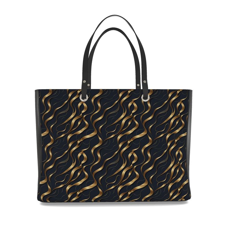 Aura Regalia: Midnight Flow Tote Handbag