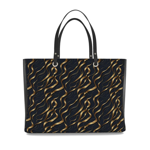 Aura Regalia: Midnight Flow Tote Handbag-AURA REGALIA 