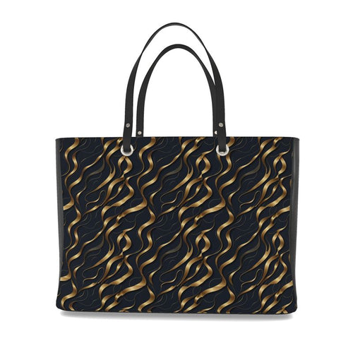 Aura Regalia: Midnight Flow Tote Handbag-AURA REGALIA 