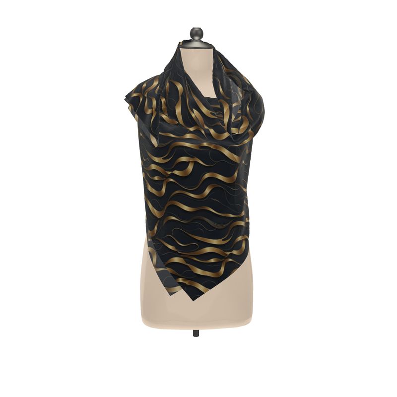 Aura Regalia: Midnight Flow Scarf Wrap or Shawl-AURA REGALIA 