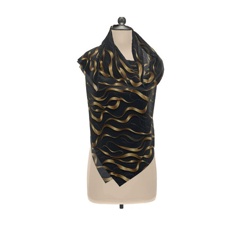 Aura Regalia: Midnight Flow Scarf Wrap or Shawl-AURA REGALIA 
