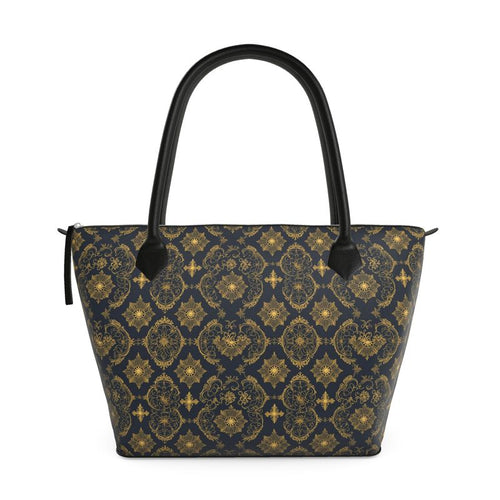 Aura Regalia: Nocturne Regal Zip Top Handbag-AURA REGALIA 