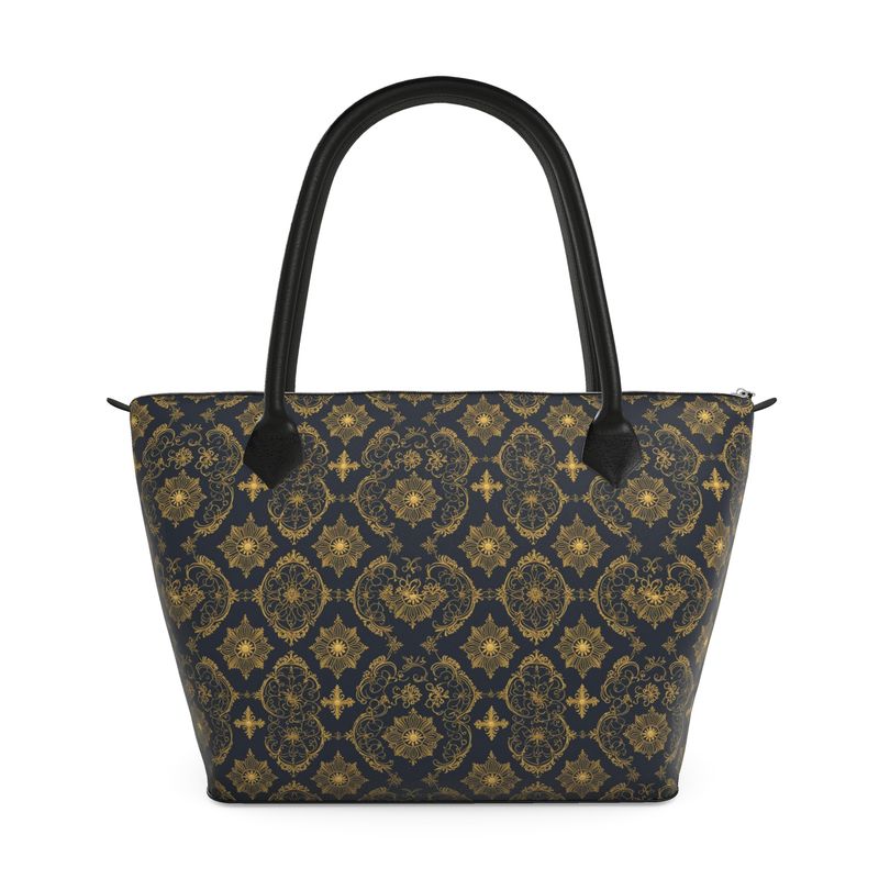 Aura Regalia: Nocturne Regal Zip Top Handbag-AURA REGALIA 