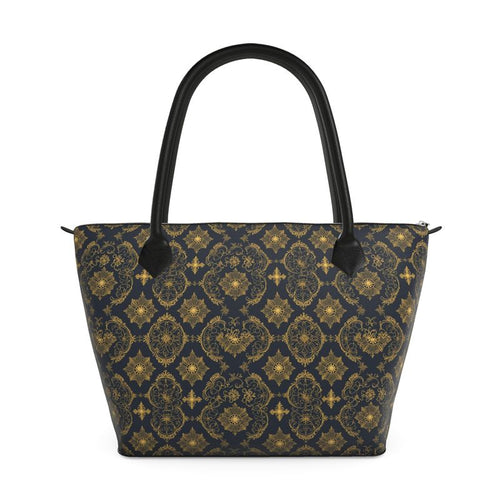Aura Regalia: Nocturne Regal Zip Top Handbag-AURA REGALIA 
