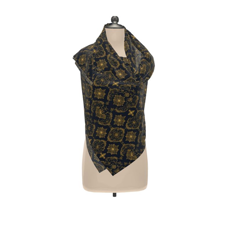 Aura Regalia: Nocturne Regal Scarf Wrap or Shawl-AURA REGALIA 