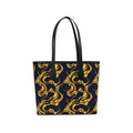 Aura Regalia: Midnight Gold City Shopper | Leather Tote