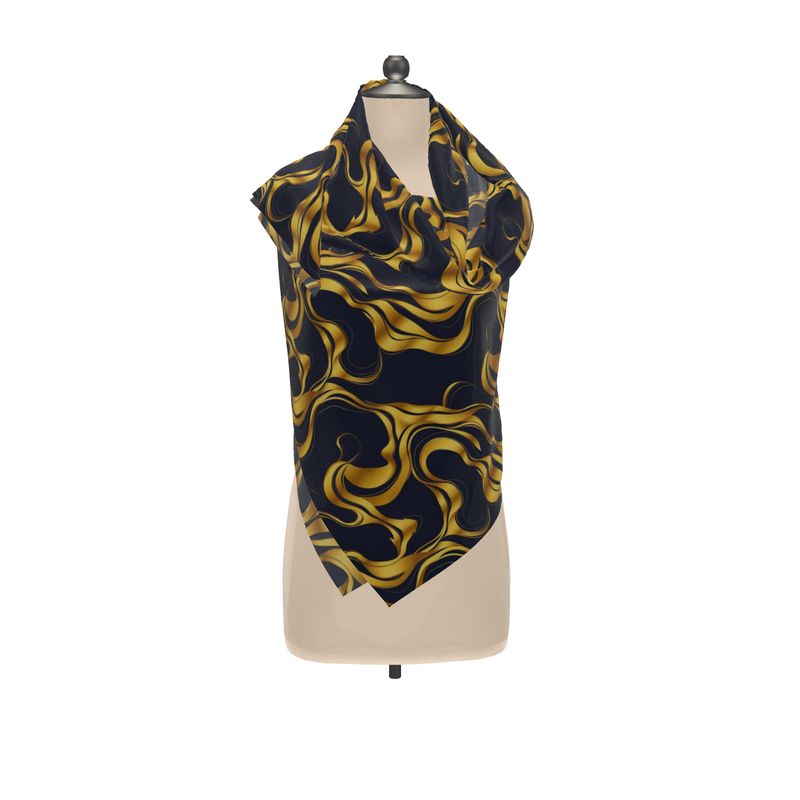 Aura Regalia: Midnight Flow Scarf Wrap or Shawl